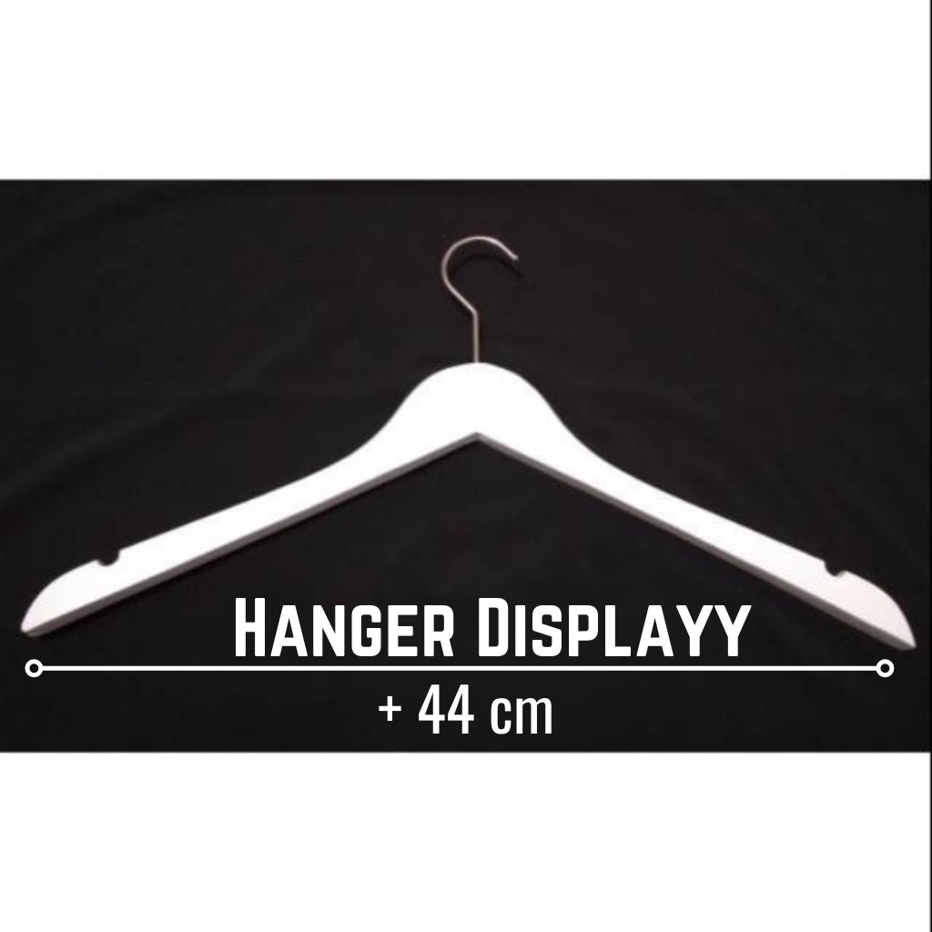 Hanger kayu Dewasa (Wood) Warna Putih / Gantungan Baju