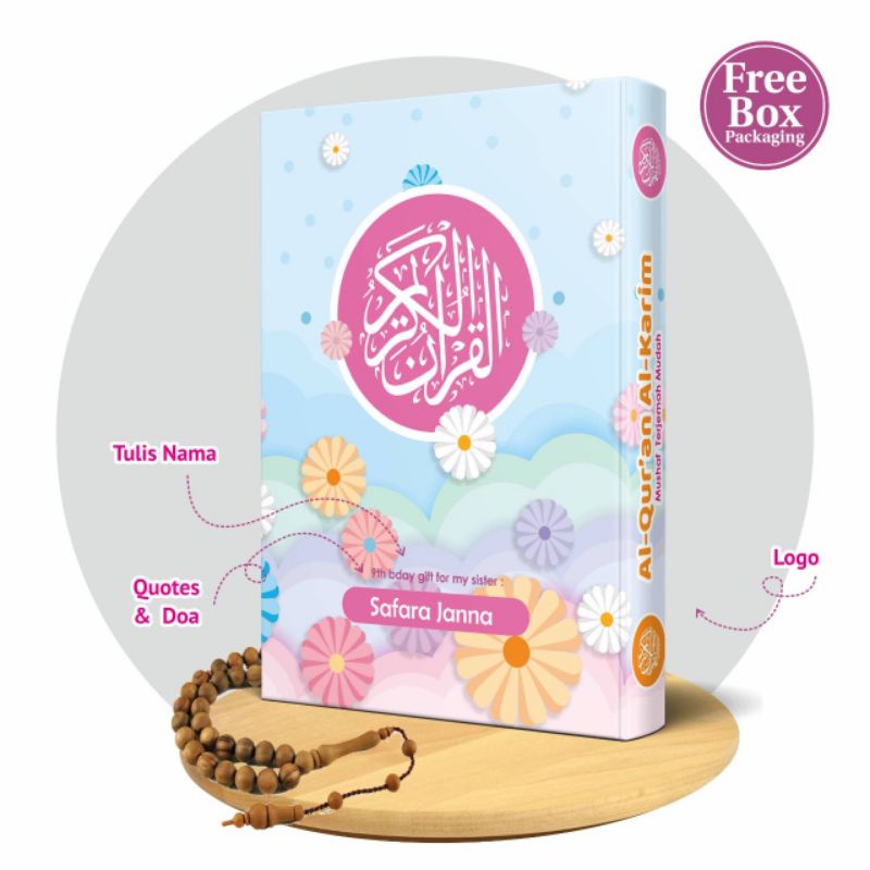 Mushaf Alquran Anak Cover Custom (bisa tulis nama)