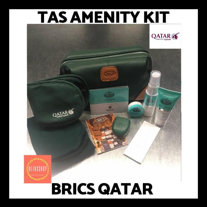 Bag Kos | Tas Brics Milano Green Amenity From Qatar Airways Ready Stock Termurah