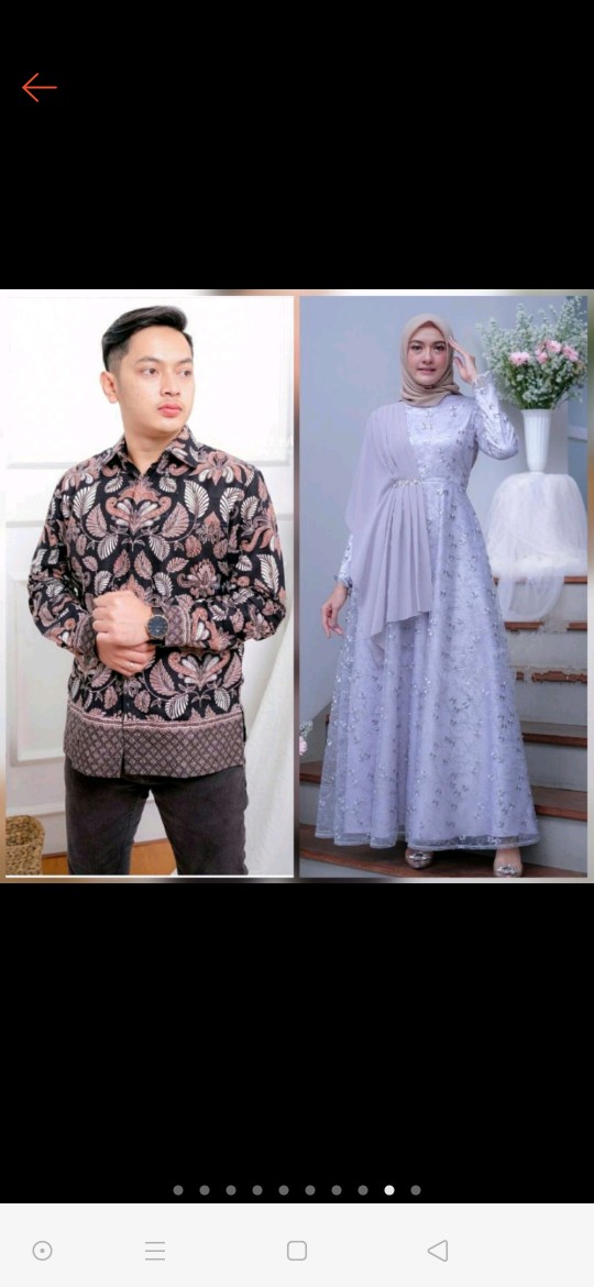 ( New Arival ) Gamis Batik Couple Putri Melati Eleena