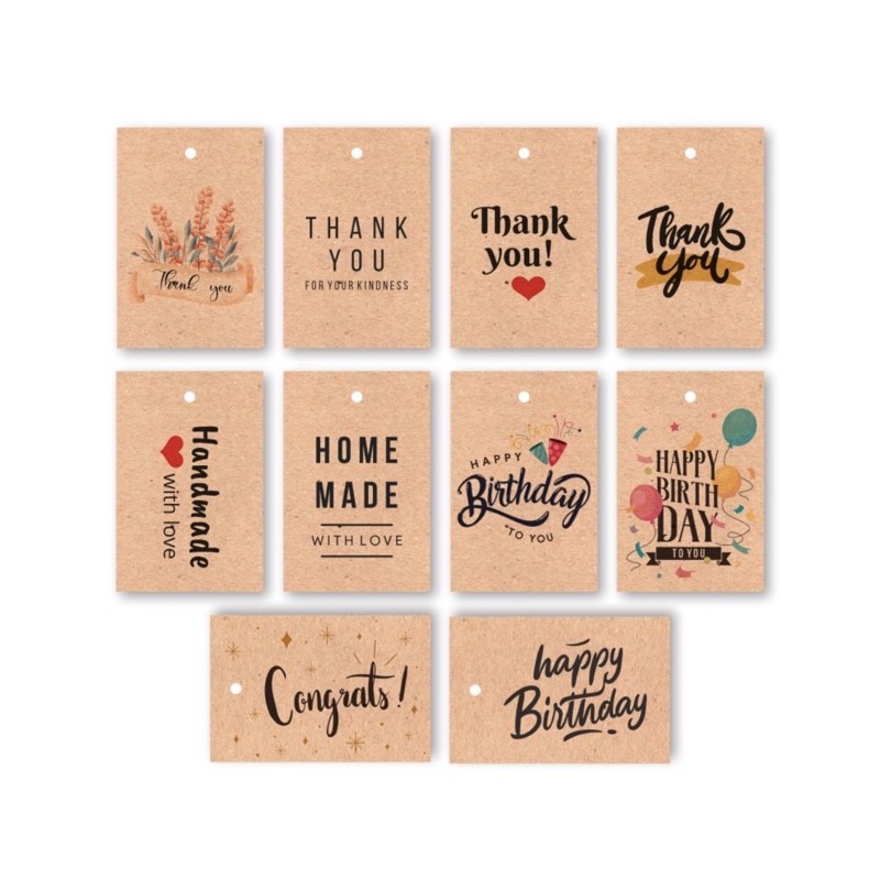 

hangtag kraft thankyou/home made minimal 50 pcs klik 50 kali souvenir murah medan