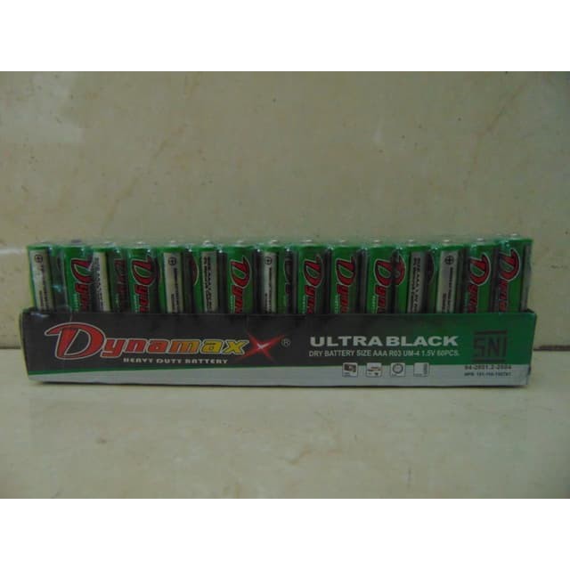 Baterai Ukuran Size AAA A3 1.5V Dynamax Ultra Black Murah Berkualitas