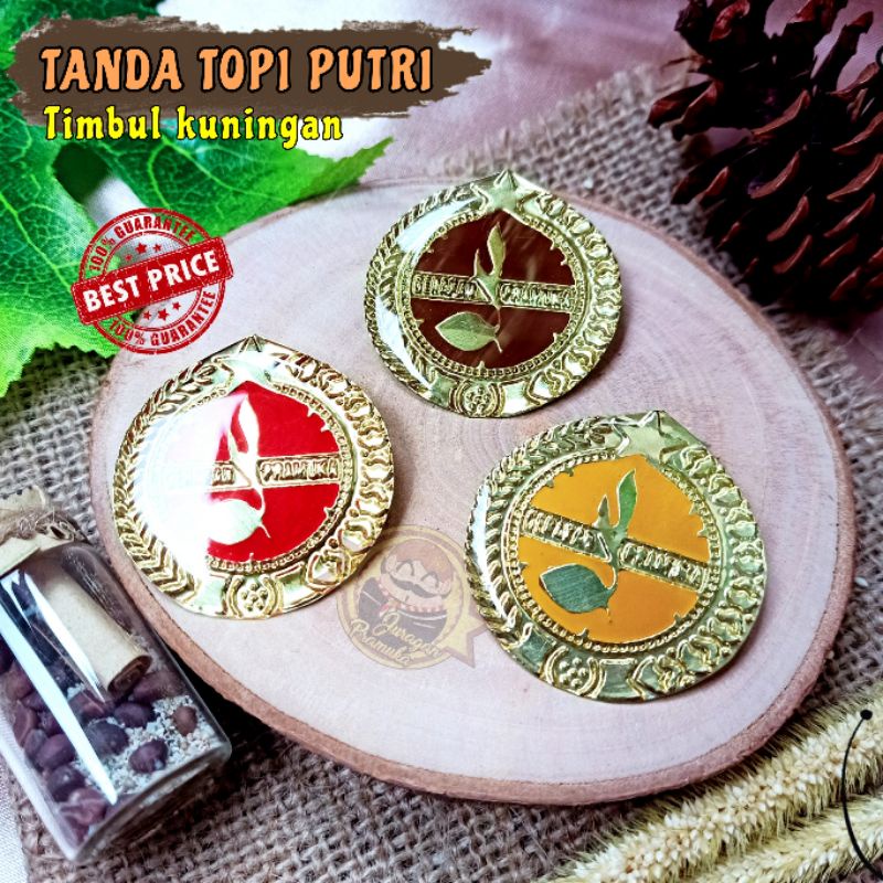 TANDA TOPI PRAMUKA PUTRI MOTIF TIMBUL ( PRAMUKA )