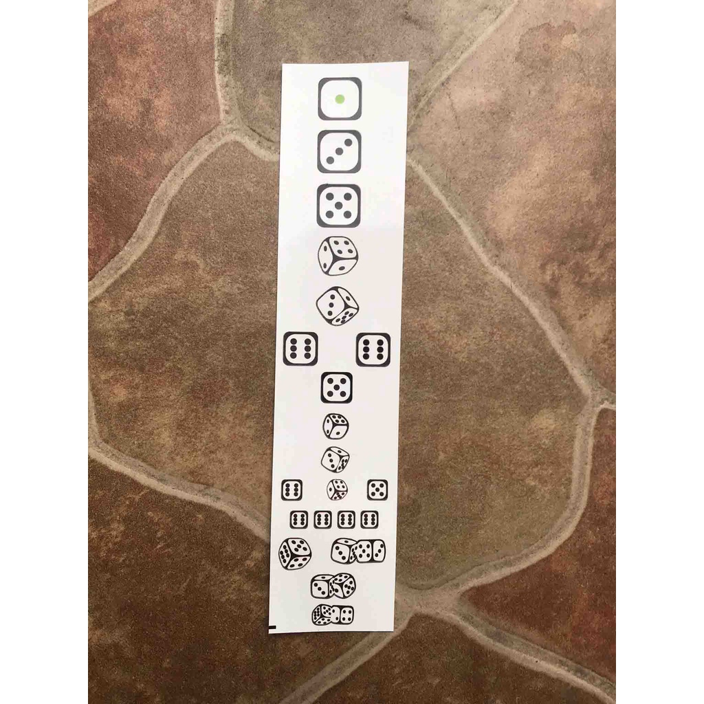 Rolling Dices Sticker Inlay Fret Markers Guitars & Bass Deluxe Fretboard Gitar Akustik Elektrik Klas