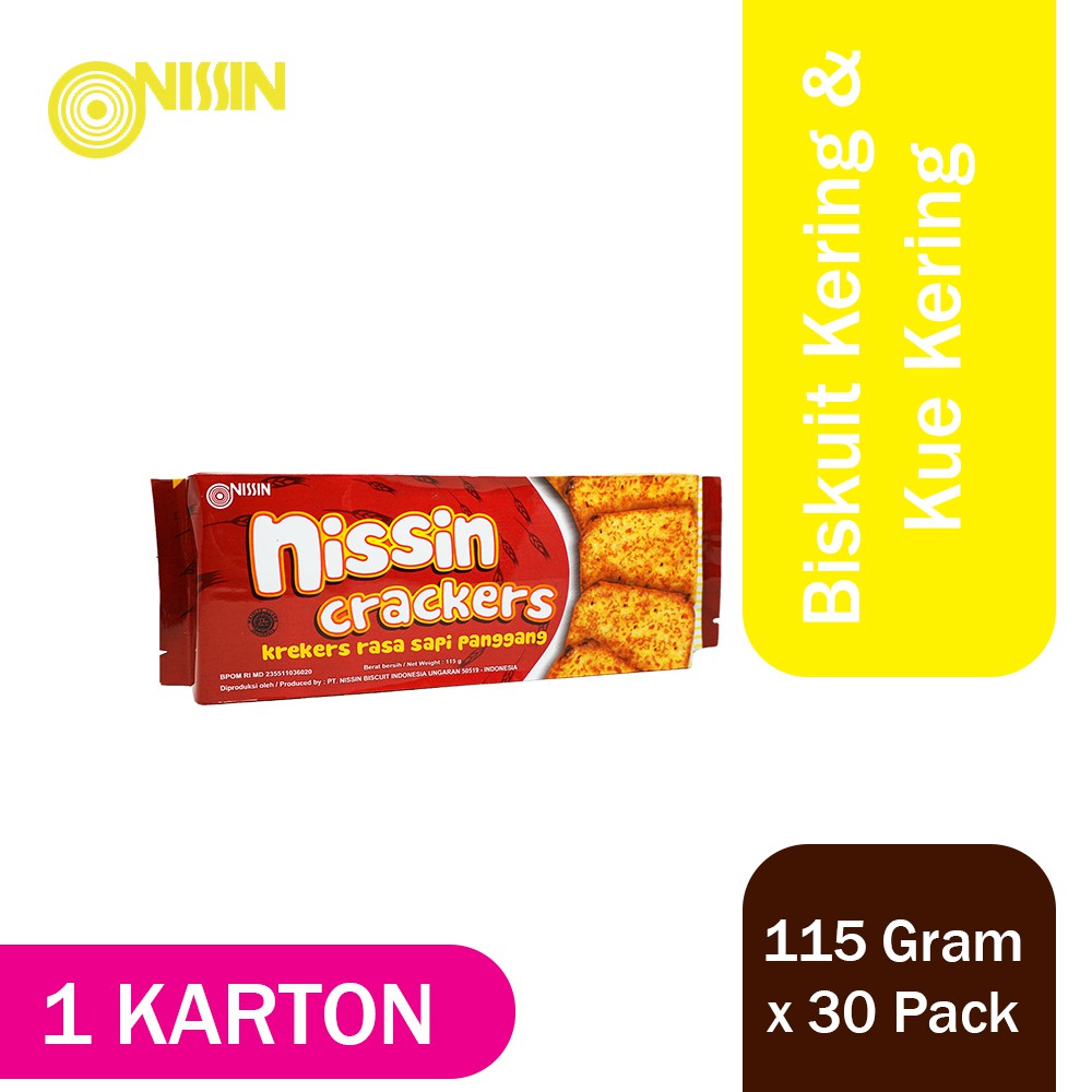 

Nissin Krekers Rasa Sapi Panggang 115 gr 1 Karton