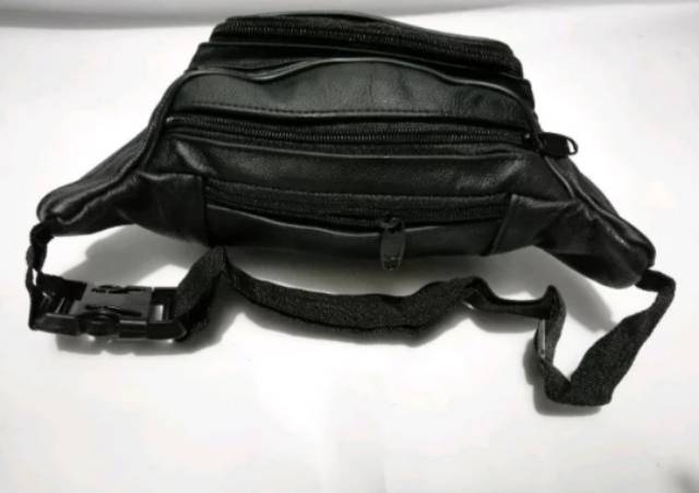 Tas selempang waist bag kulit asli impor - tas waistbag crossbody kulit