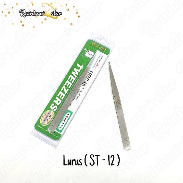 Pinset VETUS ORIGINAL Silver Tweezers Eyelash Extension Alat Sambung Bulu Mata