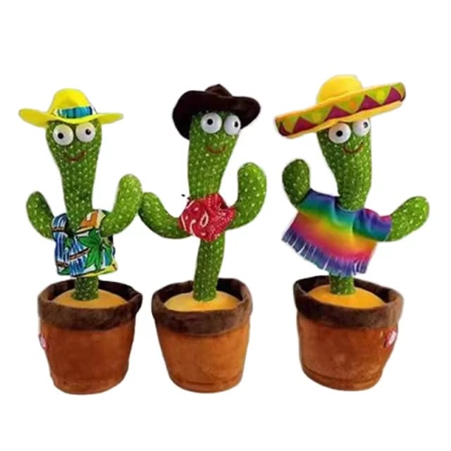 (TWS) Mainan Boneka Kaktus Bicara Elektrik Bahan Plush Dekorasi / Dancing Cactus Toys