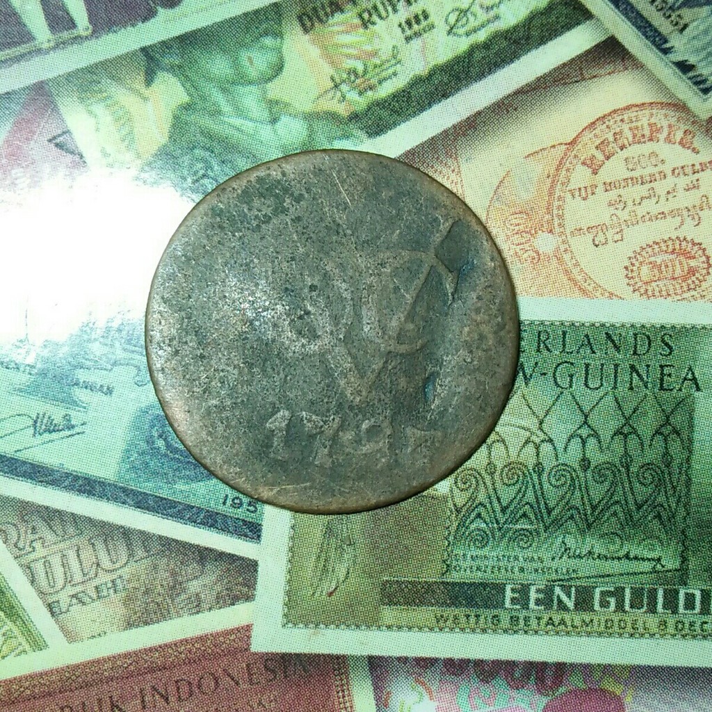 Exc 008 - Koin Voc Gederland 1787 1 Duit