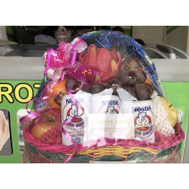 

Parcel buah segar paket isoman bekasi + susu bear brand 3 buah