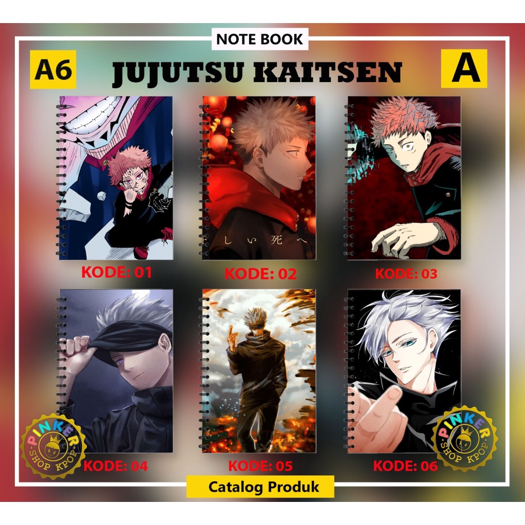 

Note/Notebook A6 ANIME JUJUTSU KAITSEN A6 ISI 50 LEMBAR BUKU/NOTES