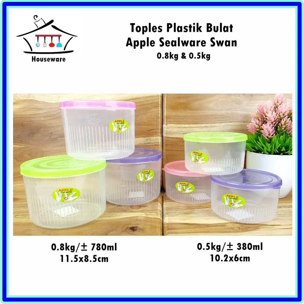 Toples Plastik Bulat Apple Sealware Swan