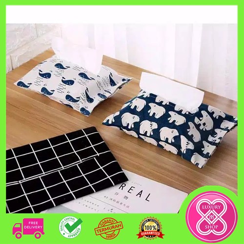 Sarung Tissue Kecil Bahan Kanvas Motif