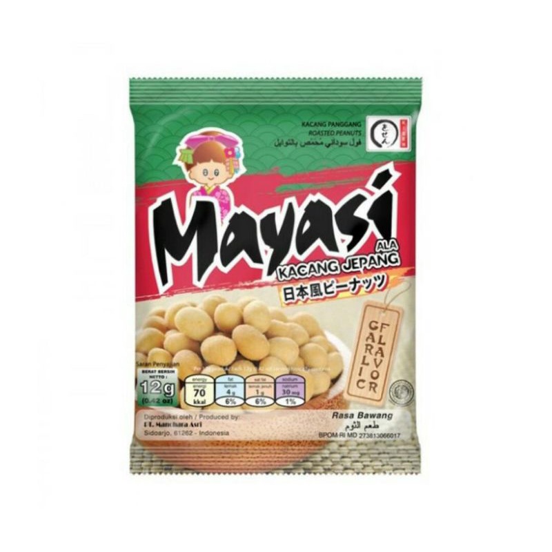 

Kacang Mayasi Rasa Bawang 1 Renteng/Mayasi Kacang Original Rasa Bawang