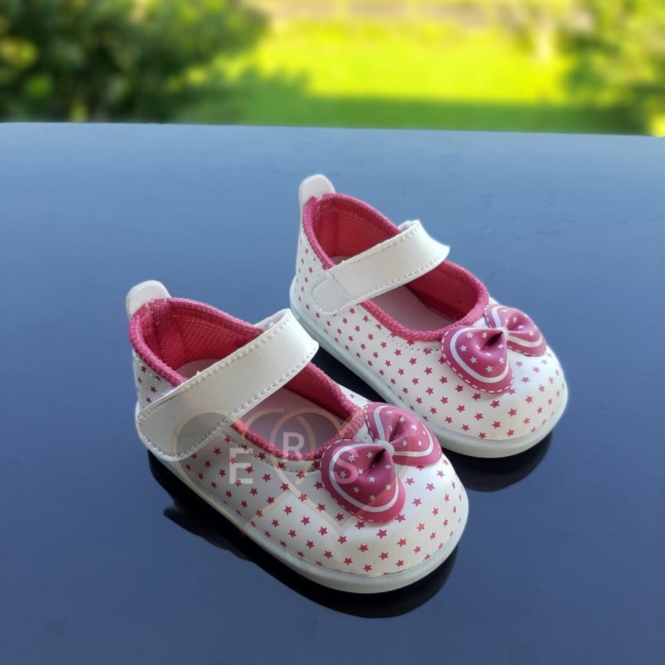 TOKOERS SNP09 Sepatu Pesta Anak Perempuan bunyi cit Umur 1 2 3 thn - Motif Pita