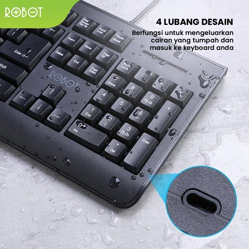 Robot Office Keyboard USB RK20 Wired