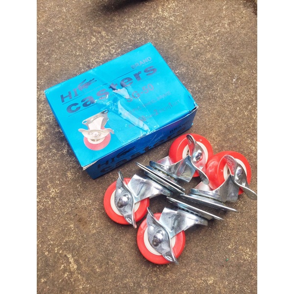 roda troli 2 inch dengan rem pengunci hidup semua