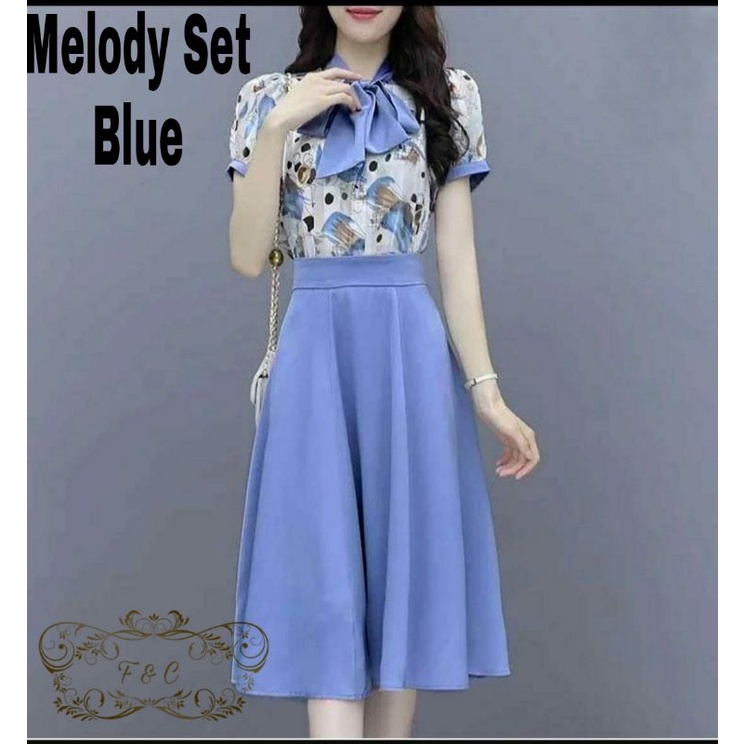 SET ROK MELODY FASHION, BABYTERRY MOSCREPE, SETELAN