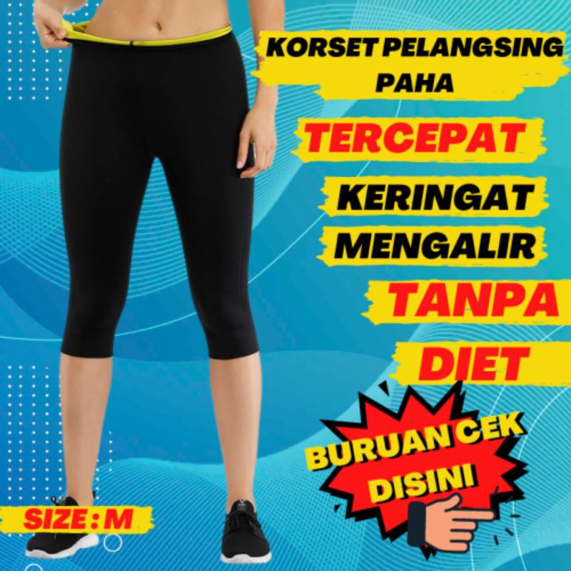 GI08B Korset Stagen Celana Pengecil Pelangsing Pembakar Lemak Paha Pria Wanita Import Realpict
