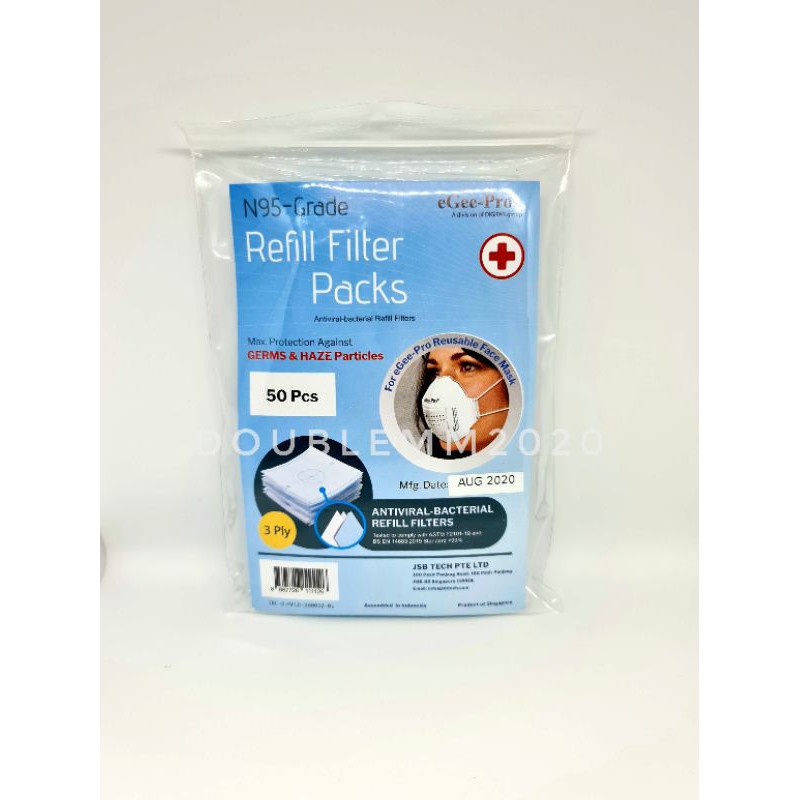 eGee-Pro® N95-GRADE ANTIVIRAL-BACTERIAL REFILL FILTER (PREMIUM)
￼ 