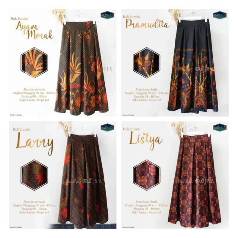 Rok batik/rok umbrella/rok payung batik/model rok batik terbaru