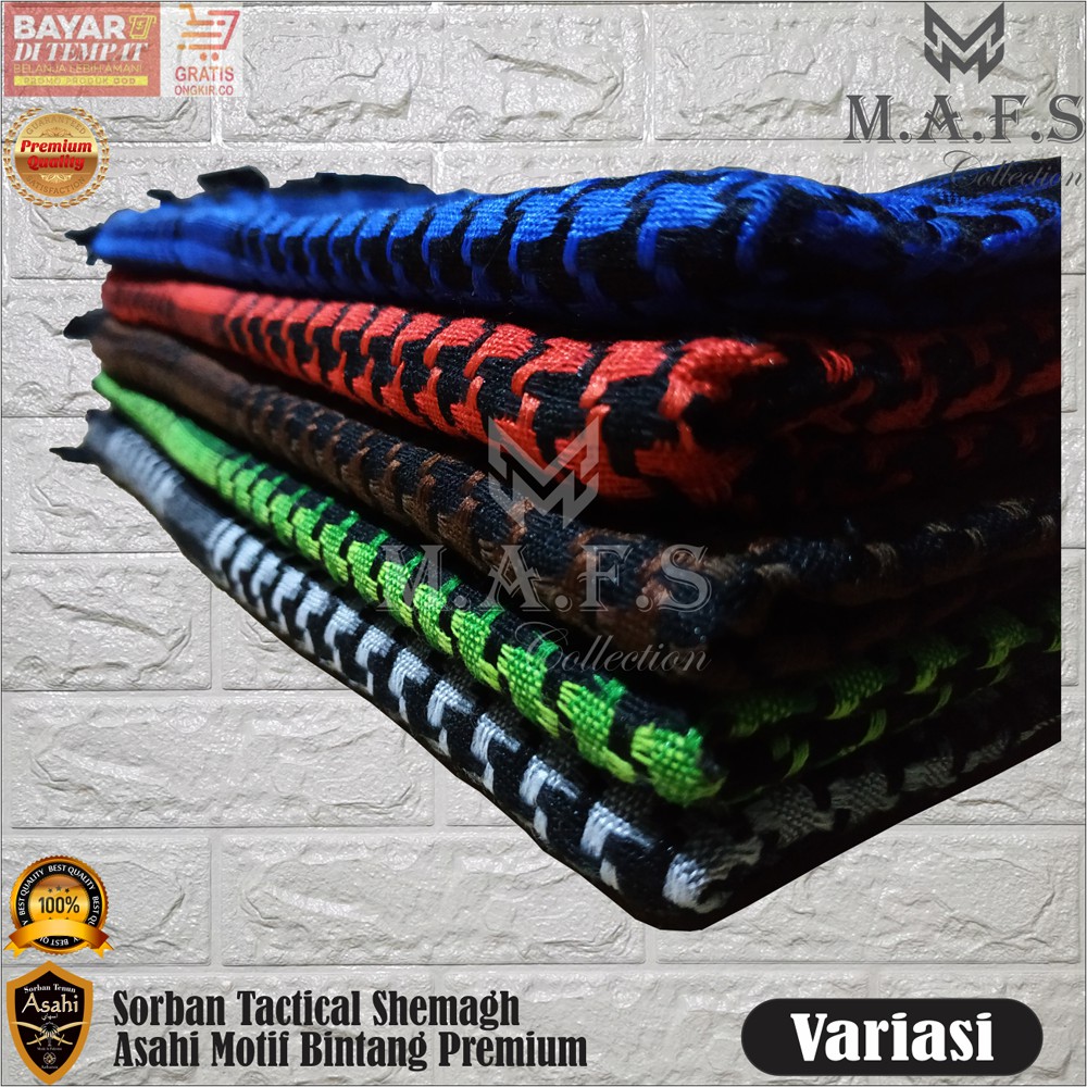 Sorban Tactical Shemagh Asahi Motif Full Warna