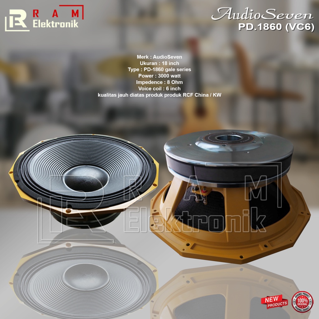 Komponen Speaker 18 Inch Audio Seven PD1860 / PD.1860 Voice Coil 6 Inch