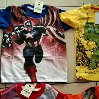  KAOS  ANAK  LED LOL SUPERHERO FULLPRINT  MODEL OSHKOS 