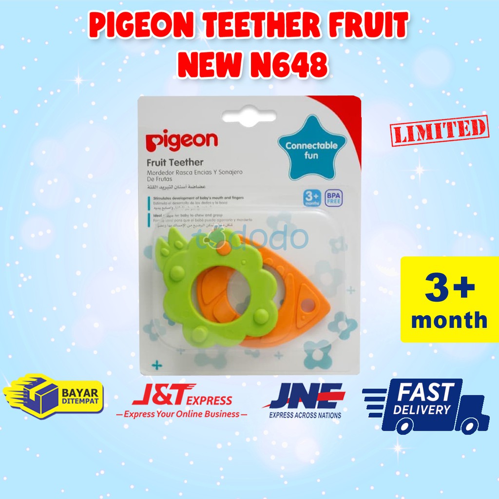 Gigitan Bayi Buah Pigeon Teether Fruit New N648