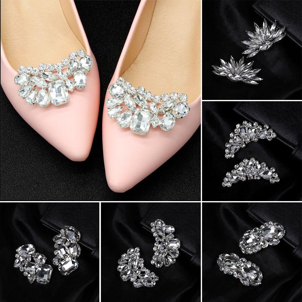 1 pasang Dekorasi Sepatu Pernikahan Wanita Pengantin Bros Charm Gesper
