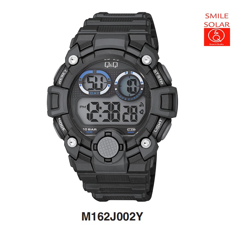 Sale 7.7 Jam Tangan Pria Casual Sporty Rubber Digital Original Q&amp;Q QnQ QQ M162 M162J Series