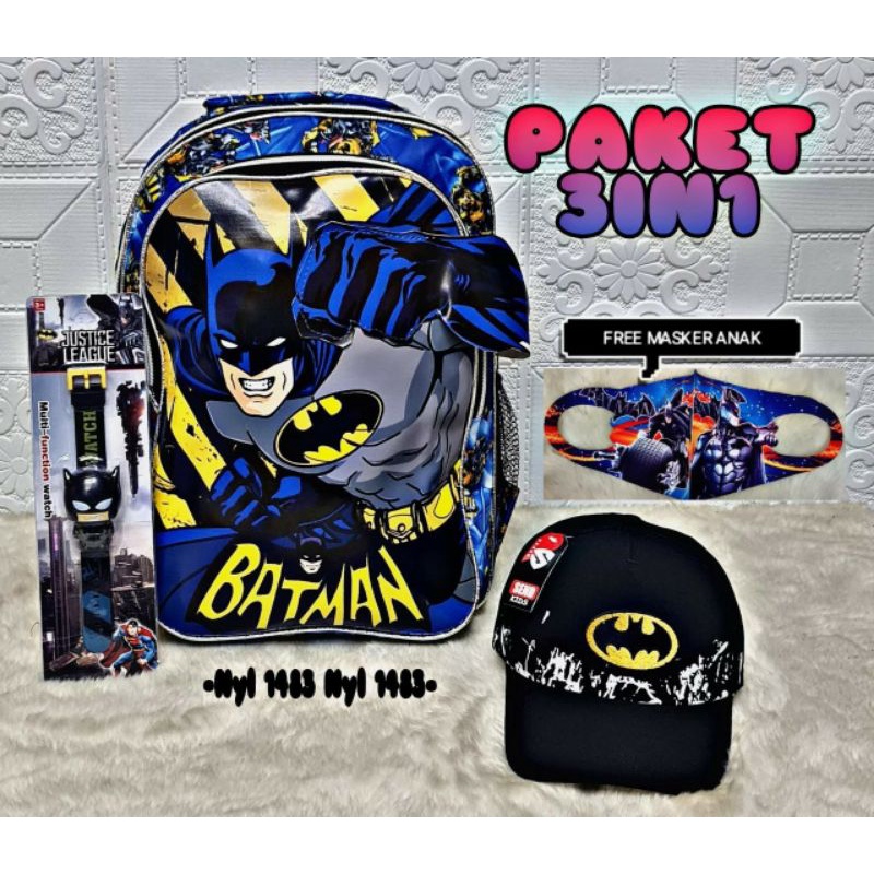 Tas ransel anak SD Tas anak sekolah motif superhero 3D