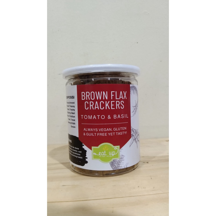 

EAT UP - BROWN FLAX CRACKERS TOMATO & BASIL120GR