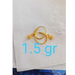 ACC anting jarum bunga/anting anak/anting dewasa emas 24karat emas london 99.9% 1.5gram
