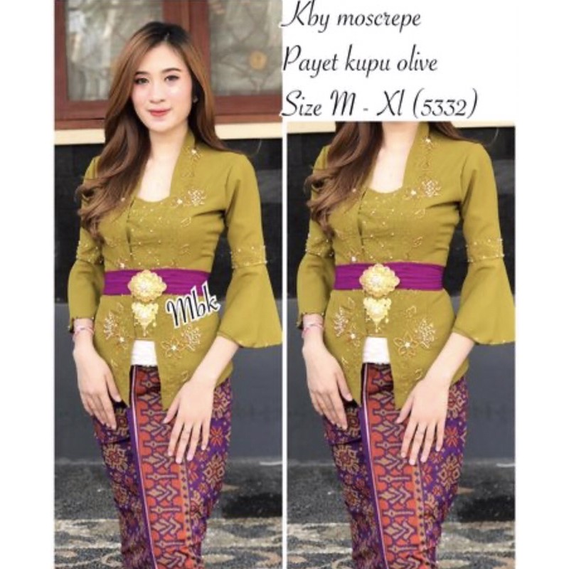 kebaya bali moscref payet kupu lengan terompet-3