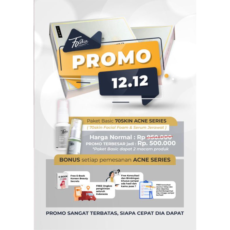 PAKET BASIC 70SKIN ACNE SERIES