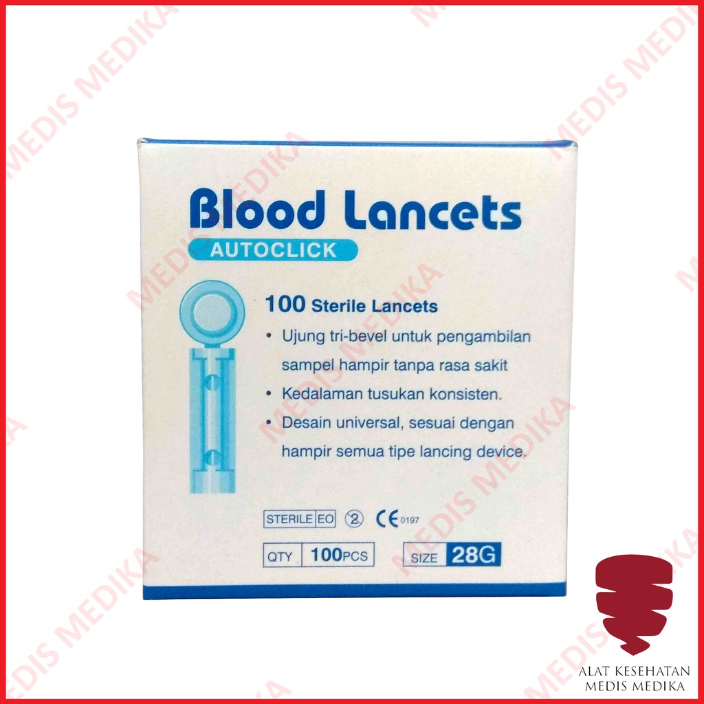 Blood Lancet Bekam Onemed 28G Isi 100 Jarum Pengambil