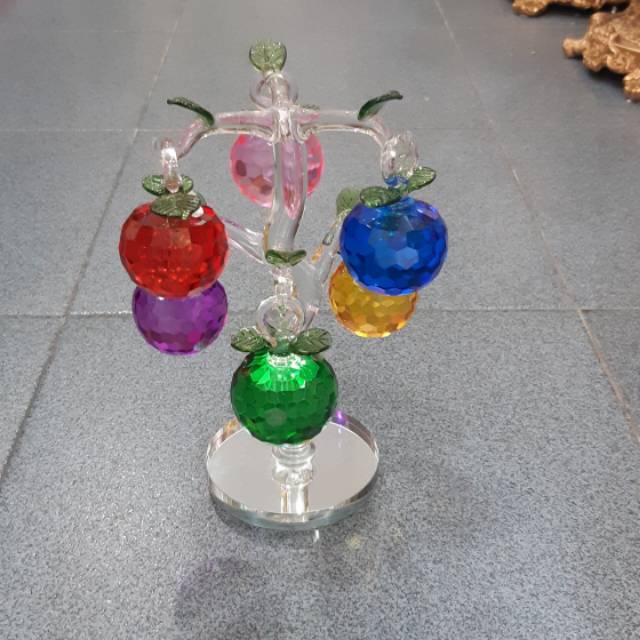 Jual pajangan kristal buah-Jual pajangan kristal-Dekorasi meja-Dekorasi rumah