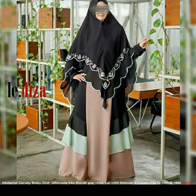 Salee Gamis syari lediza hitam