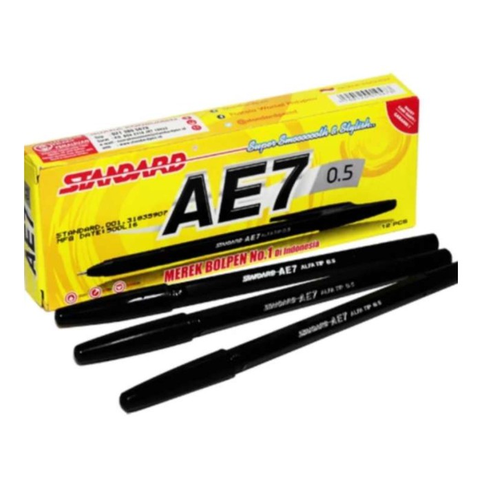  Pulpen Standard  E7 Pen Standard  AE7 12 PCS Shopee 