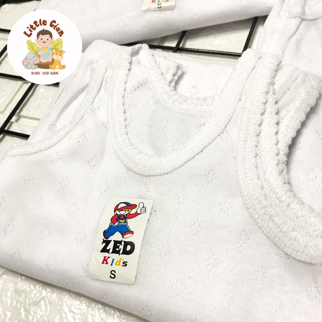 ZED KIDS 12Pcs Kaos Dalam Sport Bayi Zed Kids - Singlet Bayi size XL