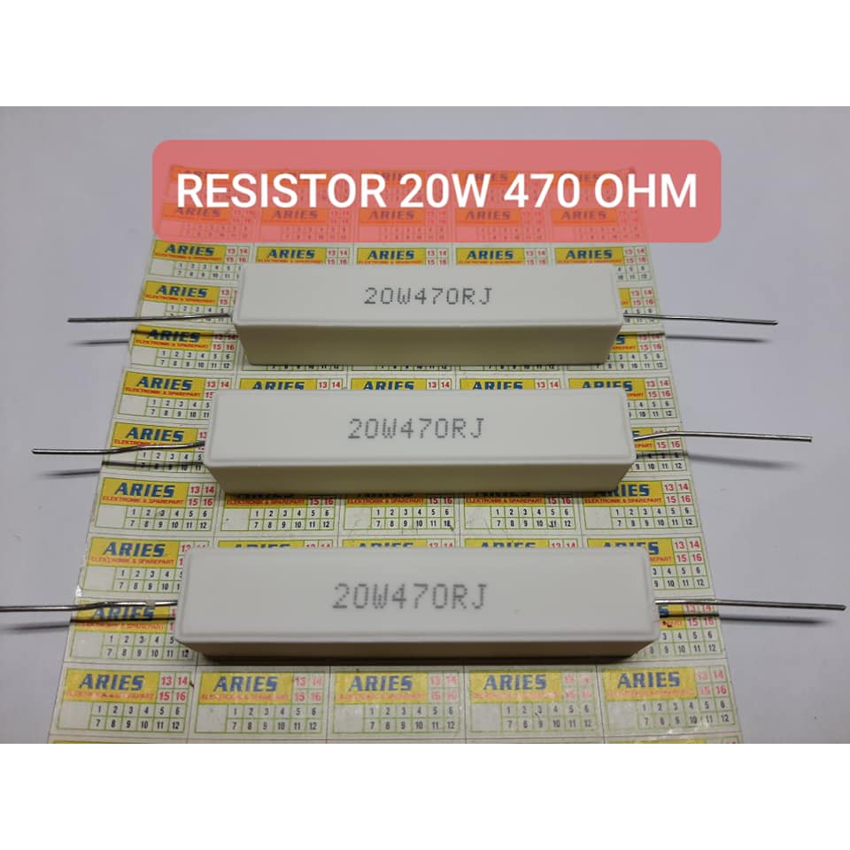 RESISTOR 20W 470 OHM PUTIH BAGUS