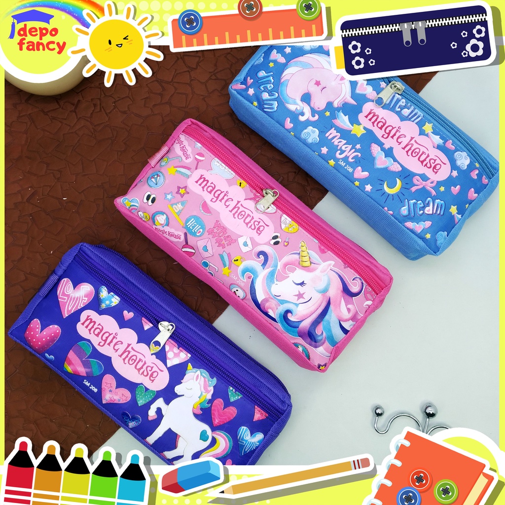 

Kotak Pensil Kain 1 Resleting SM208 / Tempat Pensil / Tepak Pensil / Boks Pensil / Box Pen / Pencil Case