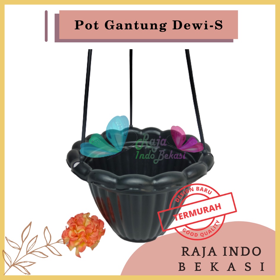 Rajaindobekasi Pot Gantung Dewi S Hitam Pot Gantung Renda 20 Putih Pot Bunga Gantung Murah Grosir Unik Plastik Putih