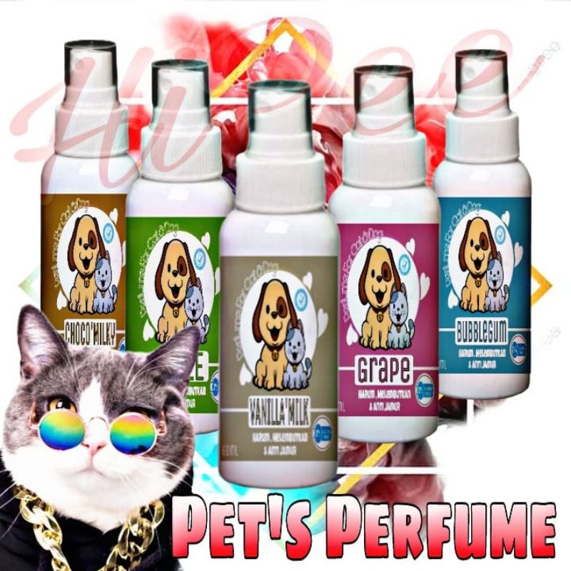 Parfum Kucing Anjing Kelinci 60ml Wangi Murah / Cat Perfume / Dog Perfume / Parfum Hewan Murah / Parfum Kucing Anjing