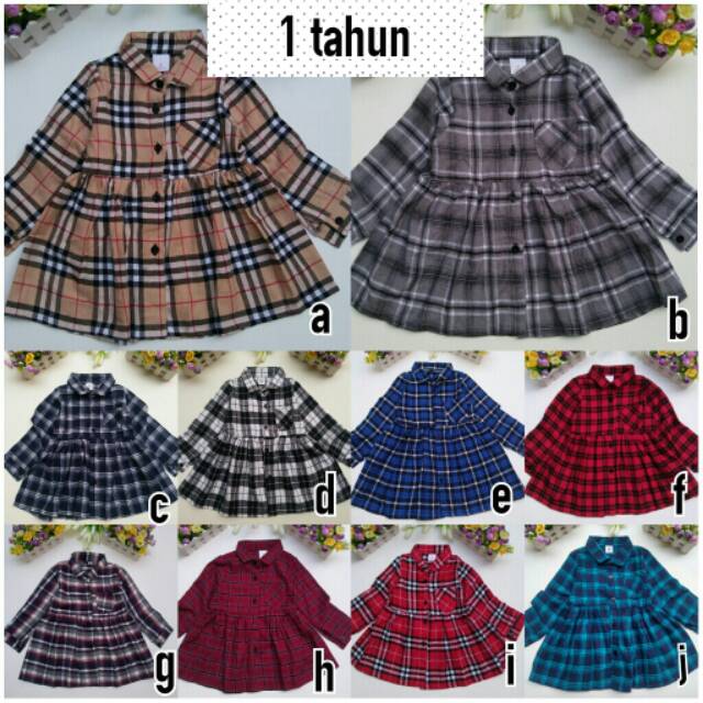 Grosir Dress kemeja flanel anak/ kemeja flanel