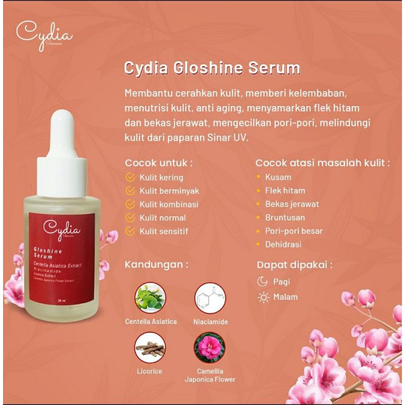 Cydia Gloshine Serum untuk SEMUA JENIS KULIT
