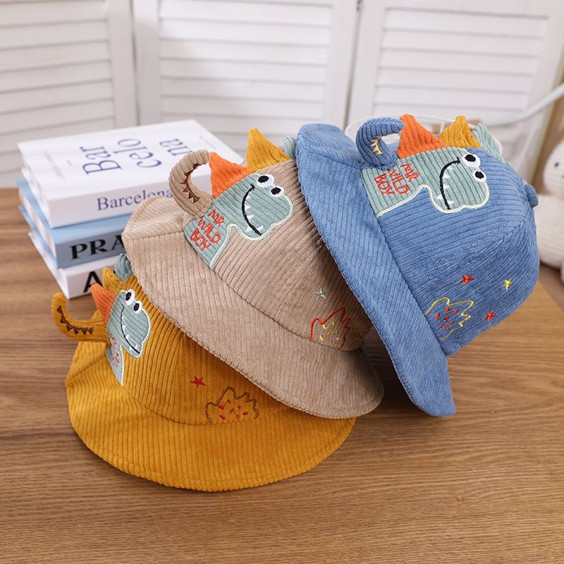 Topi Bucket hat bayi Dino 3d bordir