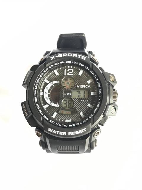 Jam tangan digital Sporty jumbo water Resist merk Visica 666