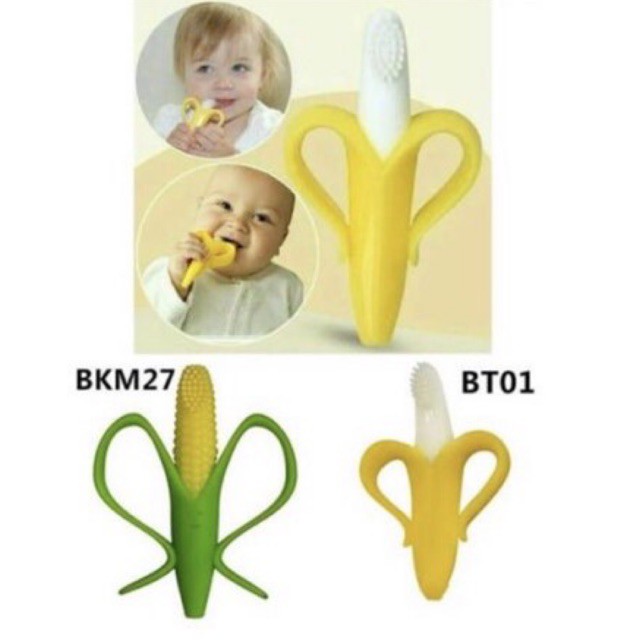 IQ Baby Silicone Teether &amp; Toothbrush 2in1 - Gigitan Bayi Sikat Gigi